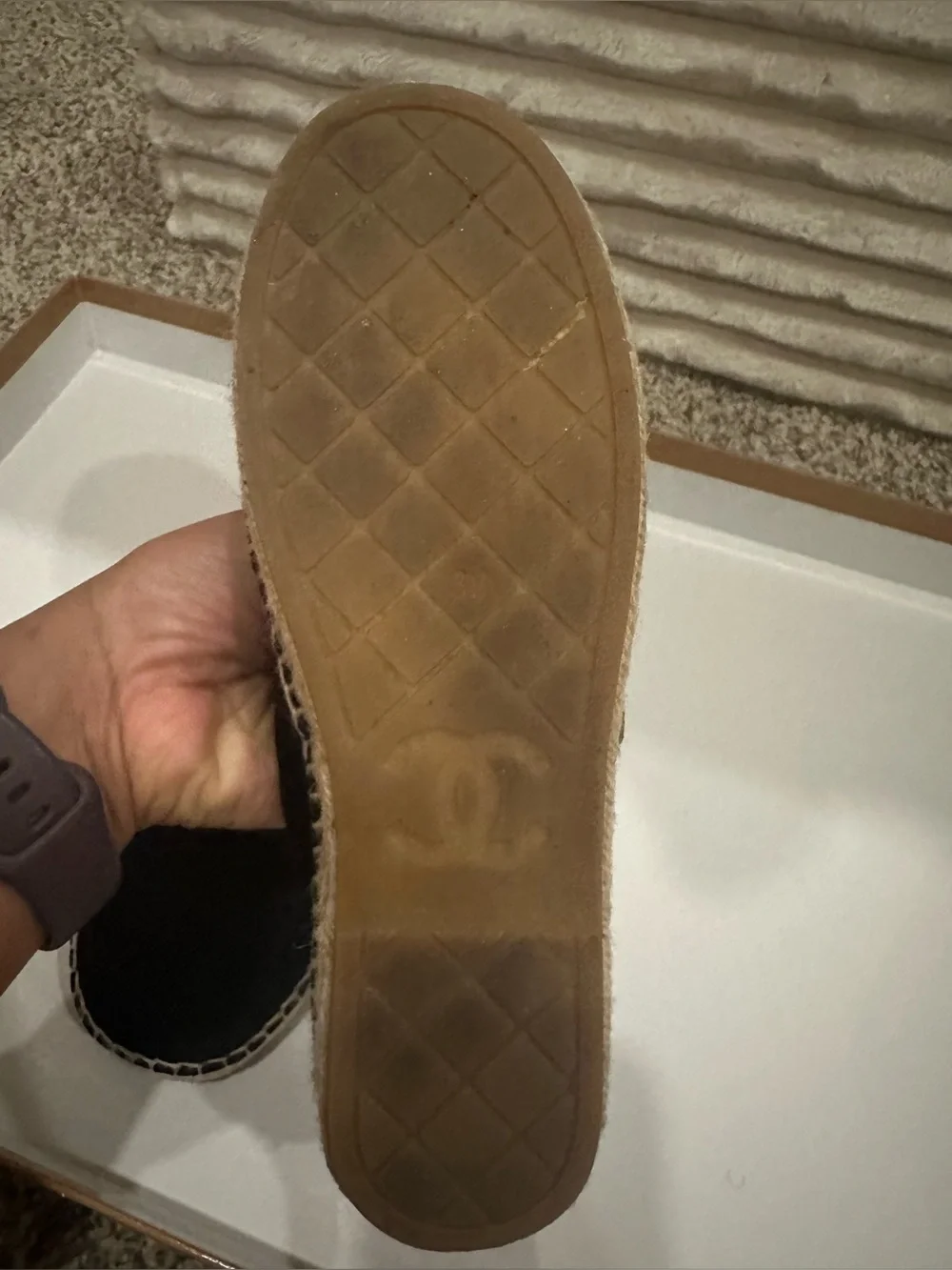 CHANEL espadrilles black